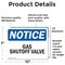 Signmission Gas Shutoff Valve OSHA Notice Sign, Vinyl Decal, 10in W x 7in L, 2PK OS-2PACK-NS-D-710-L-13039 - alternate 3